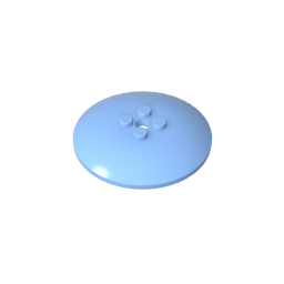 GDS-1188 - Dish 6 x 6 Inverted (Radar) with Hollow Studs