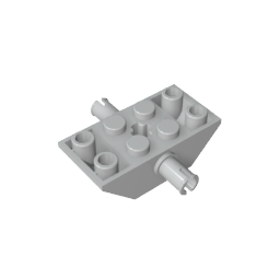 GDS-1192 - Slope Inverted 45 Degrees 4 x 2 Double with Pins and Axle Hole Type 2 [X Opening]