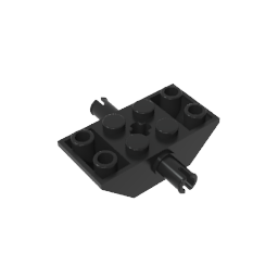 GDS-1192 - Slope Inverted 45 Degrees 4 x 2 Double with Pins and Axle Hole Type 2 [X Opening]