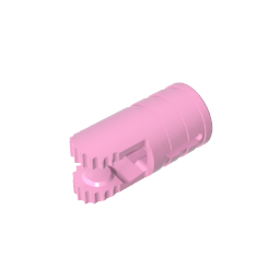 GDS-1219 - Hinge Cylinder 1 x 2 Locking with 2 Click Fingers and Axle Hole, 9 Teeth