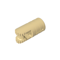 GDS-1219 - Hinge Cylinder 1 x 2 Locking with 2 Click Fingers and Axle Hole, 9 Teeth