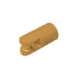 GDS-1219 - Hinge Cylinder 1 x 2 Locking with 2 Click Fingers and Axle Hole, 9 Teeth