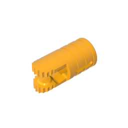GDS-1219 - Hinge Cylinder 1 x 2 Locking with 2 Click Fingers and Axle Hole, 9 Teeth