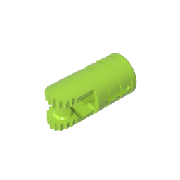 GDS-1219 - Hinge Cylinder 1 x 2 Locking with 2 Click Fingers and Axle Hole, 9 Teeth