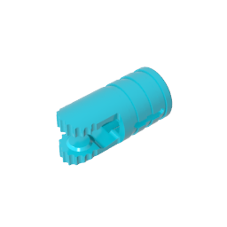 GDS-1219 - Hinge Cylinder 1 x 2 Locking with 2 Click Fingers and Axle Hole, 9 Teeth