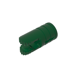 GDS-1219 - Hinge Cylinder 1 x 2 Locking with 2 Click Fingers and Axle Hole, 9 Teeth