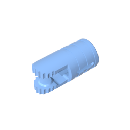 GDS-1219 - Hinge Cylinder 1 x 2 Locking with 2 Click Fingers and Axle Hole, 9 Teeth