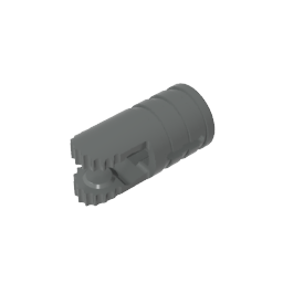 GDS-1219 - Hinge Cylinder 1 x 2 Locking with 2 Click Fingers and Axle Hole, 9 Teeth