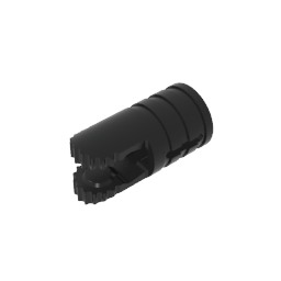 GDS-1219 - Hinge Cylinder 1 x 2 Locking with 2 Click Fingers and Axle Hole, 9 Teeth
