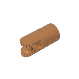 GDS-1219 - Hinge Cylinder 1 x 2 Locking with 2 Click Fingers and Axle Hole, 9 Teeth