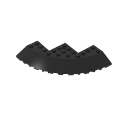 GDS-1223 - Brick Round Corner 10 x 10 with Slope 33 Degrees Edge, Axle Hole, Facet Cutout