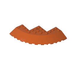 GDS-1223 - Brick Round Corner 10 x 10 with Slope 33 Degrees Edge, Axle Hole, Facet Cutout
