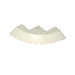 GDS-1223 - Brick Round Corner 10 x 10 with Slope 33 Degrees Edge, Axle Hole, Facet Cutout