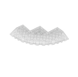GDS-1223 - Brick Round Corner 10 x 10 with Slope 33 Degrees Edge, Axle Hole, Facet Cutout