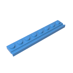 GDS-1235 - Plate Special 1 x 8 with Door Rail