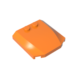 GDS-1266 - Slope Curved 4 x 4 x 2/3 Triple Curved with 2 Studs