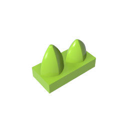GDS-1271 - Plate 1 x 2 Special with Two Vertical Teeth