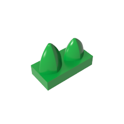 GDS-1271 - Plate 1 x 2 Special with Two Vertical Teeth