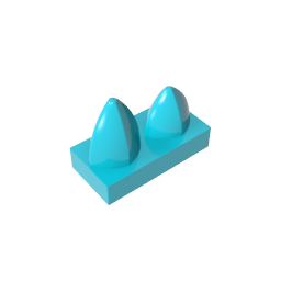 GDS-1271 - Plate 1 x 2 Special with Two Vertical Teeth