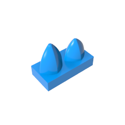 GDS-1271 - Plate 1 x 2 Special with Two Vertical Teeth