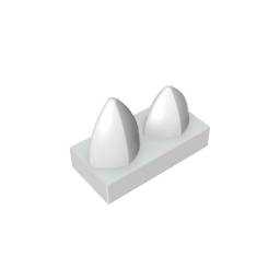 GDS-1271 - Plate 1 x 2 Special with Two Vertical Teeth