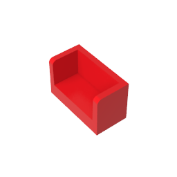 GDS-1272 - Panel 1 x 2 x 1 with Rounded Corners and 2 Sides