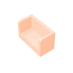 GDS-1272 - Panel 1 x 2 x 1 with Rounded Corners and 2 Sides