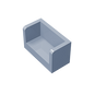 GDS-1272 - Panel 1 x 2 x 1 with Rounded Corners and 2 Sides