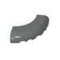 GDS-1275 - Brick Round Corner 5 x 5 x 1 with Bottom Cut Outs [No Studs] [1/4 Arch]