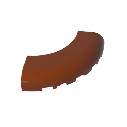 GDS-1275 - Brick Round Corner 5 x 5 x 1 with Bottom Cut Outs [No Studs] [1/4 Arch]