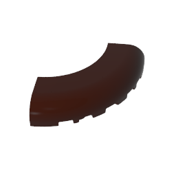 GDS-1275 - Brick Round Corner 5 x 5 x 1 with Bottom Cut Outs [No Studs] [1/4 Arch]