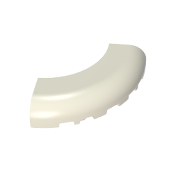 GDS-1275 - Brick Round Corner 5 x 5 x 1 with Bottom Cut Outs [No Studs] [1/4 Arch]