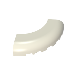 GDS-1275 - Brick Round Corner 5 x 5 x 1 with Bottom Cut Outs [No Studs] [1/4 Arch]
