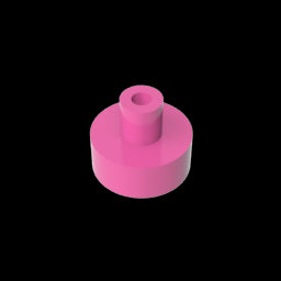 GDS-1291 - Tile Round 1 x 1 with Hollow Bar