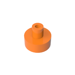 GDS-1291 - Tile Round 1 x 1 with Hollow Bar