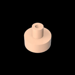 GDS-1291 - Tile Round 1 x 1 with Hollow Bar