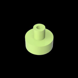 GDS-1291 - Tile Round 1 x 1 with Hollow Bar