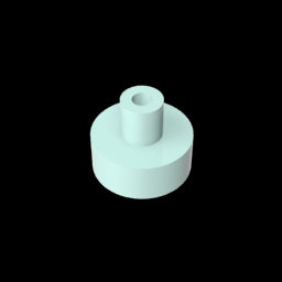 GDS-1291 - Tile Round 1 x 1 with Hollow Bar