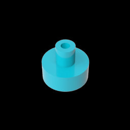 GDS-1291 - Tile Round 1 x 1 with Hollow Bar