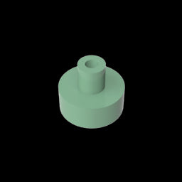GDS-1291 - Tile Round 1 x 1 with Hollow Bar