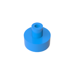 GDS-1291 - Tile Round 1 x 1 with Hollow Bar