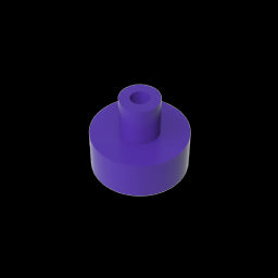 GDS-1291 - Tile Round 1 x 1 with Hollow Bar