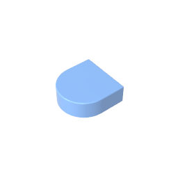 GDS-1292 - Tile 1 x 1 Half Circle