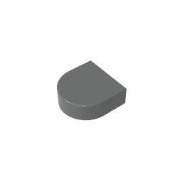 GDS-1292 - Tile 1 x 1 Half Circle