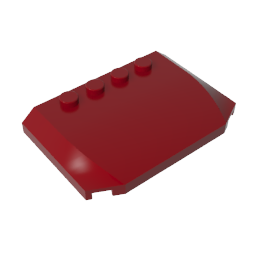 GDS-1302 - Slope Curved 4 x 6 x 2/3 Triple Curved with 4 Studs