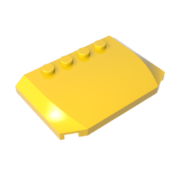 GDS-1302 - Slope Curved 4 x 6 x 2/3 Triple Curved with 4 Studs