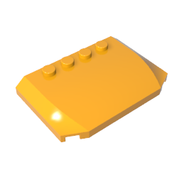 GDS-1302 - Slope Curved 4 x 6 x 2/3 Triple Curved with 4 Studs