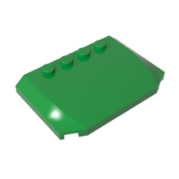 GDS-1302 - Slope Curved 4 x 6 x 2/3 Triple Curved with 4 Studs