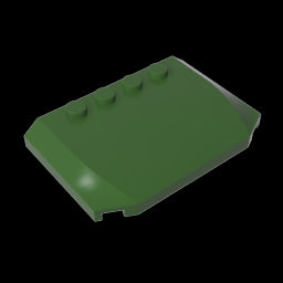 GDS-1302 - Slope Curved 4 x 6 x 2/3 Triple Curved with 4 Studs