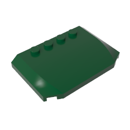 GDS-1302 - Slope Curved 4 x 6 x 2/3 Triple Curved with 4 Studs